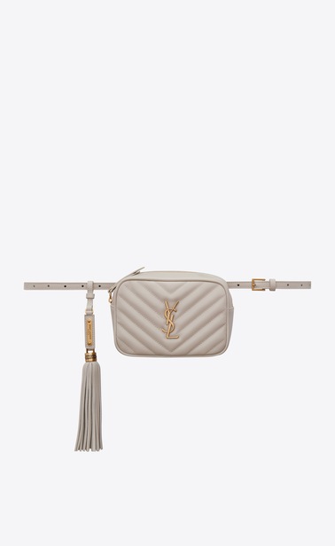 LOU Gürteltasche aus Leder mit Steppnähten